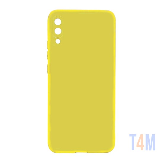 Funda de Silicona Suave con Marco de Cámara para Samsung Galaxy A02 Amarillo